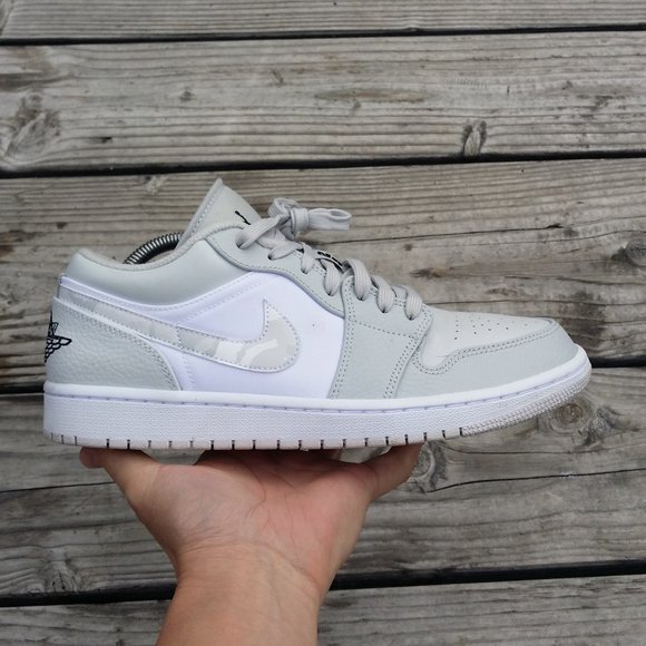 Jordan Other - Women Size 10.5 / Size 9 Men Nike Air Jordan 1 Low White Camo Shoes Sneakers